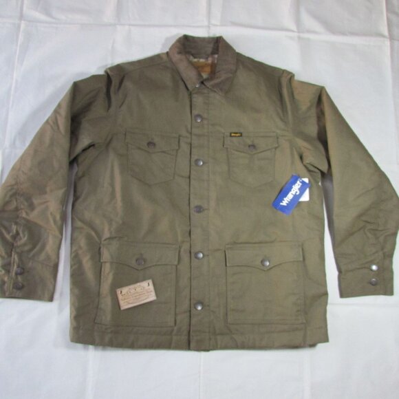 Wrangler Men's LG Quilted Flannel Lined Barn Chore Coat Jacket Morel 112367636